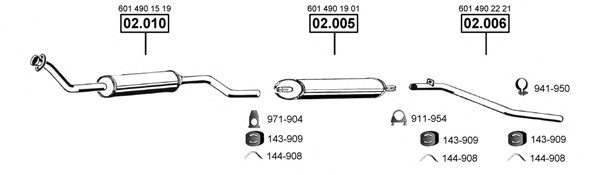 ASMET ME012805 Exhaust System